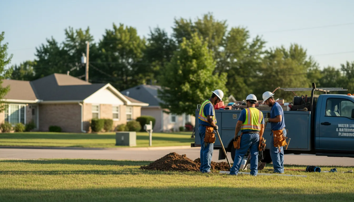 Residential water line and bathroom plumbing service in Cadwell, GA
